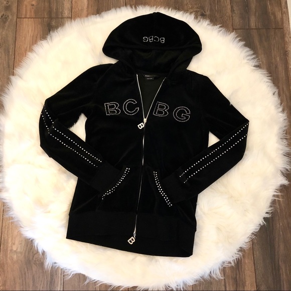 BCBGMaxAzria Jackets & Blazers - Sold-BCBG velour zip hoodie